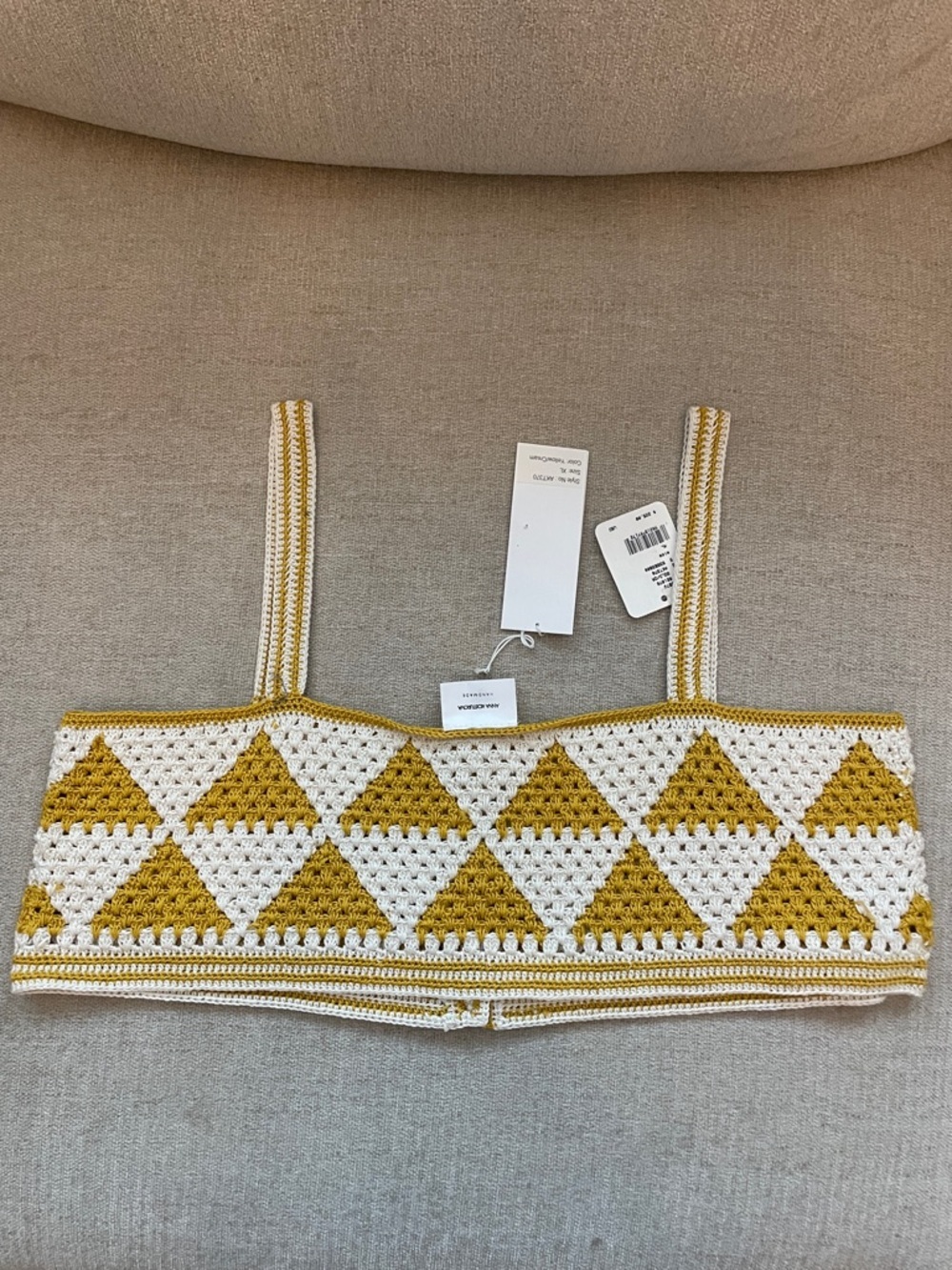 Anna Kosturova Maija Handmade Crochet Crop Top- Size XL - Picture 6 of 6